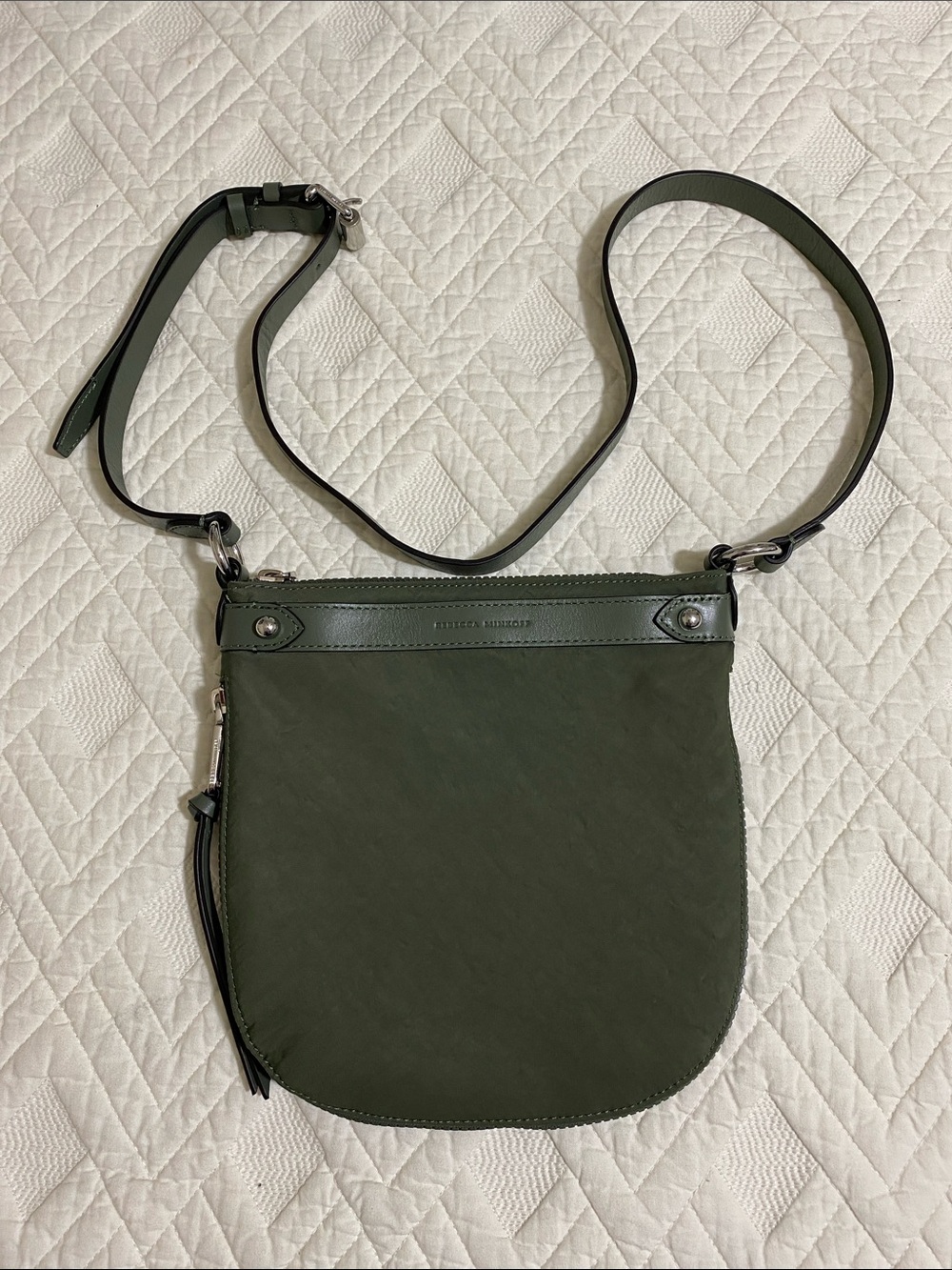 REBECCA MINKOFF MAB Nylon Swing Crossbody Handbag Women's Size 8.5"W x 8.5"H